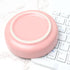 Pink Paper Clips Holder Ceramic Paperclips Dispenser Round Binder Clips Holder Small Push Pin Storage Plate Elegant Desktop Organizer for School H...