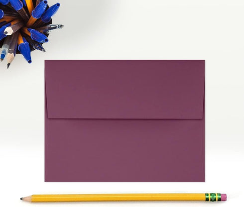 LUXPaper A2 Invitation Envelopes | Peel & Press | 4 3/8" x 5 3/4" | Vintage Plum | 80lb. Text | 50 Qty...