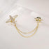 Dainty Airplane Brooch Pin for Women Girls Cubic Zirconia Rhinestone Chain Tassel Aircraft Plane Lapel Pin Dress Banquet Jackets Hats Scarf Access...
