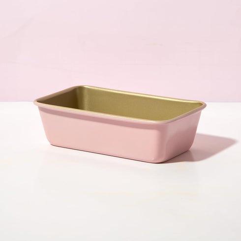 Paris Hilton Nonstick Carbon Steel Bakeware Collection, 9-Inch x 5-Inch Loaf Pan, Dishwasher Safe, Made without PFOA and PFAS, Pink Champagne Two-...