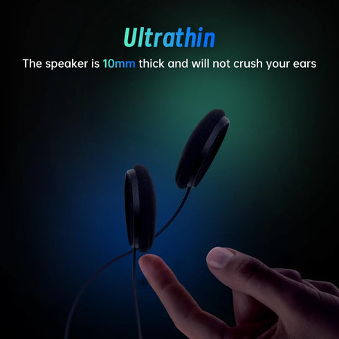 Motorcycle Helmet Bluetooth Headset, Outdoor Wireless Bluetooth 5.3 Headphone Speakers Noise Cancellation Intercom Communication Systems with IPX6...