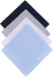 Giantree 4 Pcs Cotton Handkerchiefs for men, Classic Pocket Squares Set Soft Mens Handkerchiefs 15.8" x 15.8" 4 Colors...