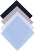 Giantree 4 Pcs Cotton Handkerchiefs for men, Classic Pocket Squares Set Soft Mens Handkerchiefs 15.8" x 15.8" 4 Colors...