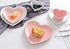 Ceramic Heart-Shaped Pudding Bowl Baked Soufflé Bowl Dessert Bowl Oven Bowl Creme Brulee Ramekin Souffle Ramekin(pink/white)...
