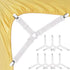 Bed Sheet Fasteners, 8 PCS Adjustable Triangle Elastic Suspenders Gripper Holder Straps Clip for Bed Sheets, Mattress Covers, Sofa Cushion...