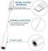 2 Pack Headphones Adapter, Lightning to 3.5 mm Headphone/Earphone Jack Audio Aux Adapter Dongle Compatible with iPhone 14 13 12 11 Pro XR XS Max X...
