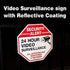 (4 Pack) "Security Alert, 24 Hour Video Surveillance, All Activities Monitored" Signs,10x10 Inches .040 Aluminum Reflective Warning Sign for Home ...