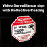 Video Surveillance Sign, 4 Pack 10 x 10 Rust Free .040 Aluminum Security Warning Reflective Metal Signs, Indoor or Outdoor Use for Home Business C...
