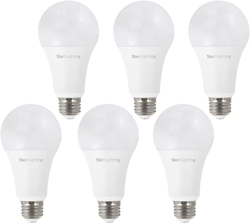 A19 LED Light Bulbs 60W Equivalent 15W Energy Use, E26 Base 4000K Cool White Dimmable 1600Lumens Brightness and 220-Degree Beam Angle Classic Clea...