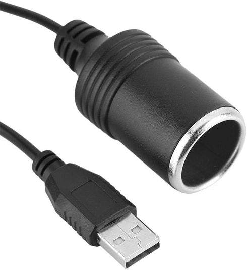 12V Car Cigarette Lighter Socket, Cigarette Lighter Splitter Power Adapter USB Port Female Converter Adapter Cord for Cellphone Driving Recorder G...