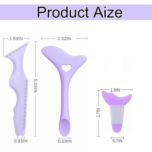 3Pcs Eyeliner Stencils Silicone Winged Tip Eyeliner Eyebrow Eyelash Pencil Stencil Reusable Eyeshadow Applicators Tool Eyeshadow Eyelash Eyeliner ...