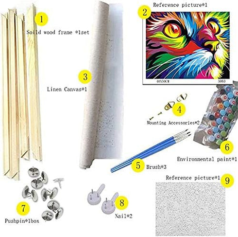 Fashion Elegant Women DIY Number Painting Tropical House Plant Oil Paint by Numbers for Adults Beginners without Frame Graffitic Oil Painting on C...