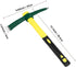 Forged Adze Pick, Weeding Mattock Hoe, Pick Axe 15-Inch, One Piece Intact Drop Forged, Plastic Coated Fiberglass Handle, 1.4LB...