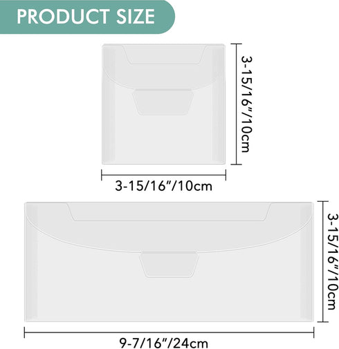 20 Pcs Clear Die & Stamp Storage Bag Resealable Plastic Envelopes Pockets for Cutting Dies Stencil Embossing Crafts for DIY Scrapbooking Paper Car...