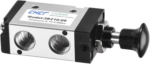 uxcell 2 Position 3 Way Pneumatic 1/4" PT,Manual Hand Pull Push Solenoid Valve,Pneumatic Air Hand Lever Operated Valve...