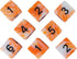 Orange and White Dice - 8 D6 Set - 'Troll Slayer'...