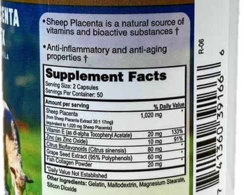 Sheep Placenta Complex (100 Capsules)...