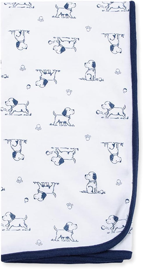 Little Me Blankets for Baby Boys' Puppy Toile Swaddling Receiving Blanket...
