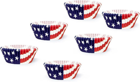 qiqee Cupcake Liners Muffin Liners for 300-Count 6 U.S.A Design No Smell, Food Grade Baking Cups Paper(Small Size)...