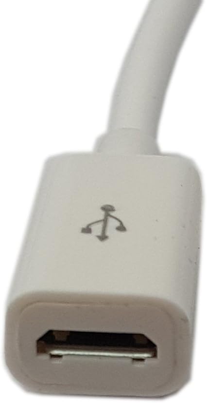 zdyCGTime 4.5Inch Cellphone/Tablet USB Micro Male to Female Sync & Charging Extension Cable(2 Pack White...