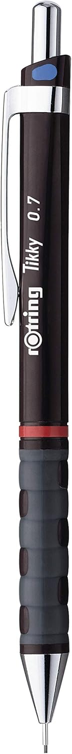 rOtring Tikky Mechanical Pencil Set, HB 0.7 mm, Burgundy, Includes 12 Leads and Eraser...
