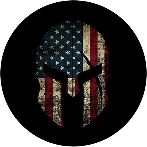 Spartan Helmet American Flag PopSockets Adhesive PopGrip...