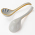 Ceramic Soup Spoons Set of 4 Porcelain Japanese Soup Spoon Long Handle Asian Soup Spoon Sets for Pho Ramen Noodles Wonton Dumpling Rice (Model 1#)...