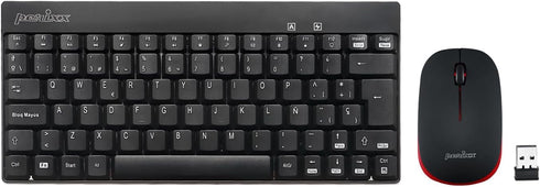 Perixx PERIDUO-712B ES Wireless Keyboard and Mouse Combo - Black - Español QWERTY...