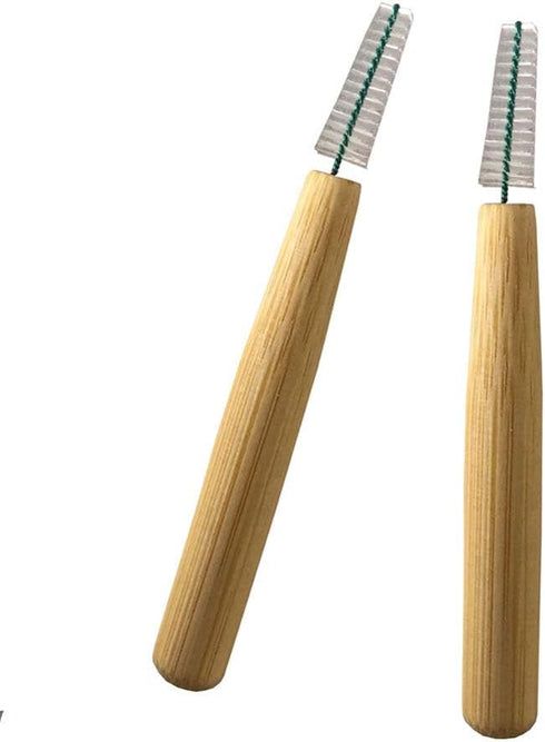 50 PCS Interdental Brush Bamboo Braces Brush Tooth Flossing Head Oral Flosser Cleaners Tooth Cleaning Tools...