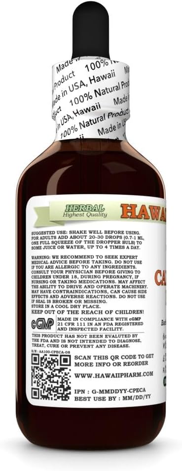 HawaiiPharm California Poppy Alcohol-Free Liquid Extract, Nervous System Calming and Support. Glycerite 2 fl.oz...