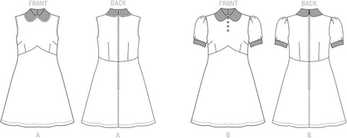 Vogue Misses' Empire Waist Dress Sewing Pattern Kit, Code V1822, Sizes 16-18-20-22-24, Multicolor...