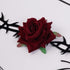 Gothic Red Rose Black Choker Necklace Retro Floral Flower Vampire Collar Necklace for Halloween Cosplay Party Prom, Black and Red, 6.5 grams, 1.0 ...