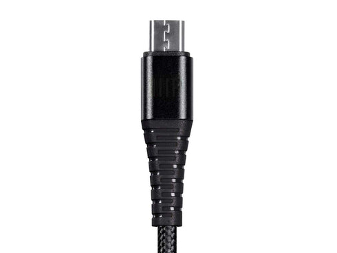 Monoprice USB 2.0 Micro B to Type A Charge & Sync Cable - 6 Feet - Black | Nylon-Braid, Durable, Kevlar-Reinforced - AtlasFlex Series...