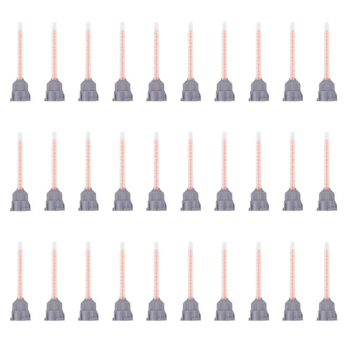 SUPERFINDINGS 30Pcs Plastic Epoxy Mixing Nozzle Tips Orange AB Glue Mixing Tube for Adhesive Gun 10:1 Resin Mixing Nozzle Flat Buckle for AB Glue ...