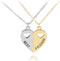 Best Friends Necklace 2 Pieces Gold & Silver Split Heart Pendant Necklace BFF Friendship Necklace...