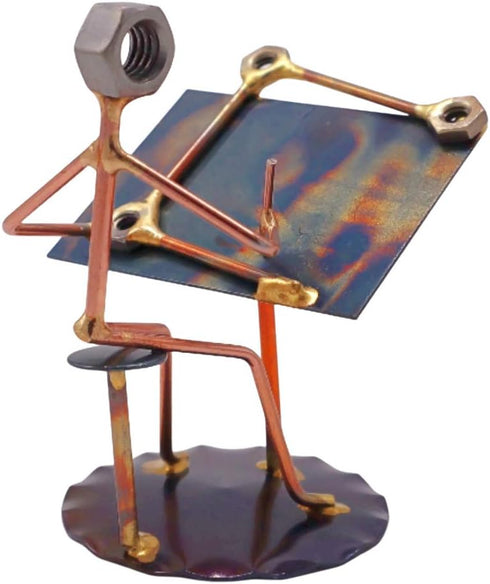 Draftsman Collectible Handmade Metal Art Figurine, Desk Accessories, Trophy, Boss Gift, Office Décor, Business Professional...