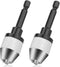 Fixinus 2 Pieces Keyless Drill Chucks - 1/4 Inch Hex Shank Drill Bit Adapter, Fast Change Converter Extension Screwdriver Drill Adapter for Impact...