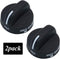 AMI PARTS 8273103 Range Control Knob Replacement Part Compatible with Whirlpool Gas Stove - Replace WP8273103 AP6012363 (2pcs Black)