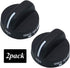 AMI PARTS 8273103 Range Control Knob Replacement Part Compatible with Whirlpool Gas Stove - Replace WP8273103 AP6012363 (2pcs Black)