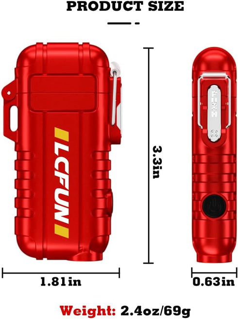 LcFun Plasma Lighters Rechargeable Electric Lighter Outdoor Windproof Arc Lighter USB C Lighter Flameless Electronic Lighter for Camping Gear, Sur...