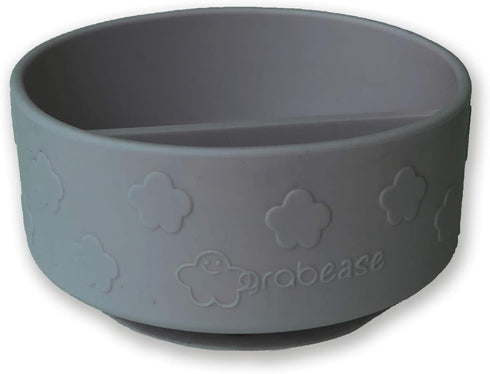 grabease Baby Bowls Silicone Bowls for Toddler Baby Feeding Divided Bowl, Dishwasher and Sterilizer Safe, Gray...