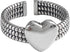 Vintage Layered Loving Heart Statement Ring for Women Girls Silvery Expandable Adjustable Open Wrap Twisted Finger Rings Comfort Fit Retro Promise...