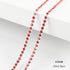 1 Roll 10 Yards Rhinestone Trim Crystal Cup Chain in Silver Setting Casing Clear (Siam/Red SS6 2mm)...