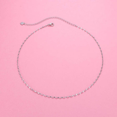 Ladytree S925 Sterling Silver Dainty Simple Choker Necklace,Rolo Chain,Adjustable 13 inches to 16 inches...