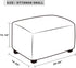 Easy-Going Stretch Ottoman Cover Folding Storage Stool Furniture Protector Soft Rectangle slipcover with Elastic Bottom(Ottoman Small,Black)...