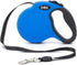 DDOXX Retractable Dog Leash - Strong Reflective Nylon Strips with Break & Lock system - S (Blue)...