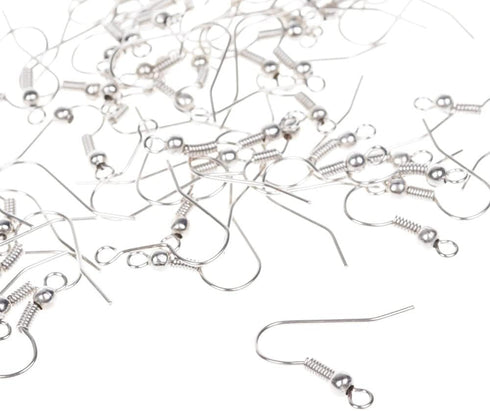800 Pieces Silver Plated Earring Hooks Fish Hooks Ear Wire for DIY Jewelry Making...