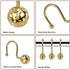 12Pcs Hollow Ball Shower Curtain Hooks Luxury Quality Rustproof Stainless Steel Shower Curtain Rings Hooks for Bathroom Rod (Gold)...
