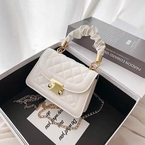 Stylish Korean Diamond Lattice Design Small Shoulder Bag...