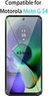 Compatible with Motorola Moto G54 Screen Protector Tempered Glass Film,9H Scratch Resistant,Case Friendly,Full Coverage,HD Clear,Bubble-Free (2 Pa...